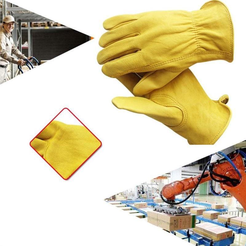 [Fineblue] Luvas Resistentes De Pele De Carneiro Para Construção , Mecânica , Industrial , Jardinagem S