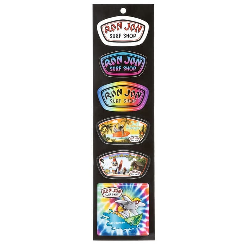 Adesivo Ron Jon Surf Cruiser Strip II Cartela com 6 Mini Adesivos Ron Jon Surf Cruiser Original Importado