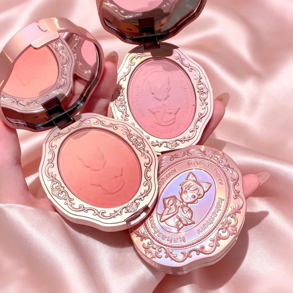 Blush em relevo gradiente expansão cor blush roxo fosco feminino unicórnio luz diária maquiagem destaque blush 2026 novo