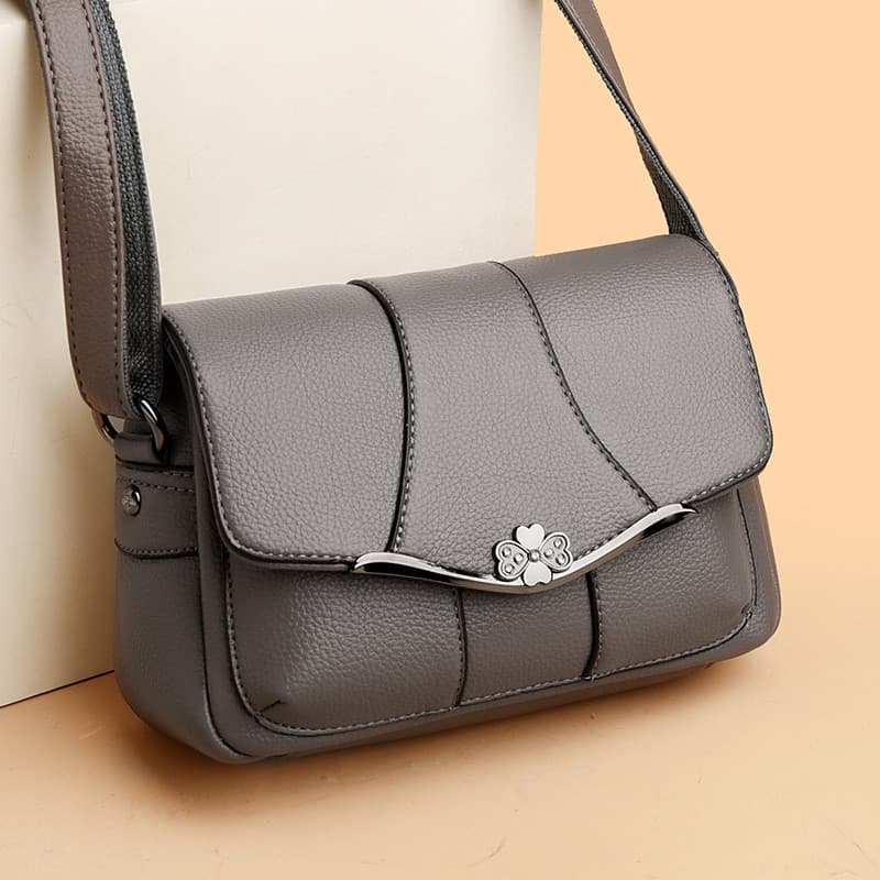 Senhoras de meia-idade mãe saco Commuter textura couro macio bolsa feminina All-Match moda grande capacidade