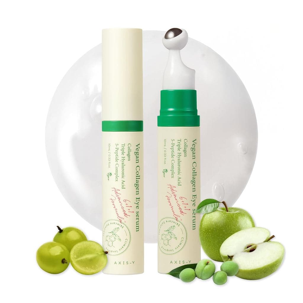 AXIS-Y Sérum Vegano para Olhos com Colágeno - K Beauty Sérum com Ácido Hialurônico Triplo e Peptídeos de Colágeno Melhor