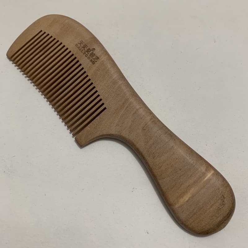 Genuíno todos os dias ver pente de madeira de pêssego Natural sem pintura grande alisamento pente de ondulação de dente