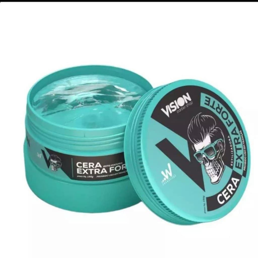 Cera Pomada Modeladora Extra Forte Vision Barber Shop 130g Barba Cabelo Bigode