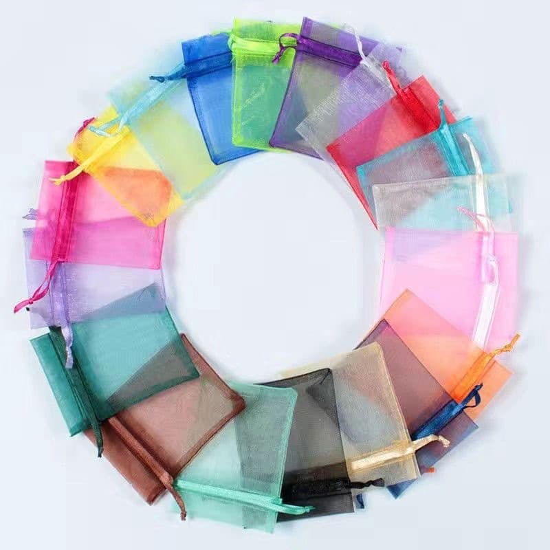 Kit 50/100 Un Saco Saquinho Organza Tule Saquinho  9x12Festa Casamento (Escolha A Cor) DIY