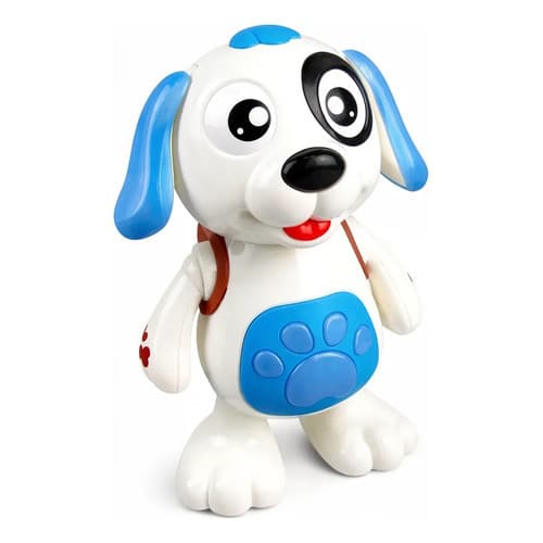 Cachorro Dançante Brinquedo Dancarino Musical Som Luzes Mexe Cachorro Azul