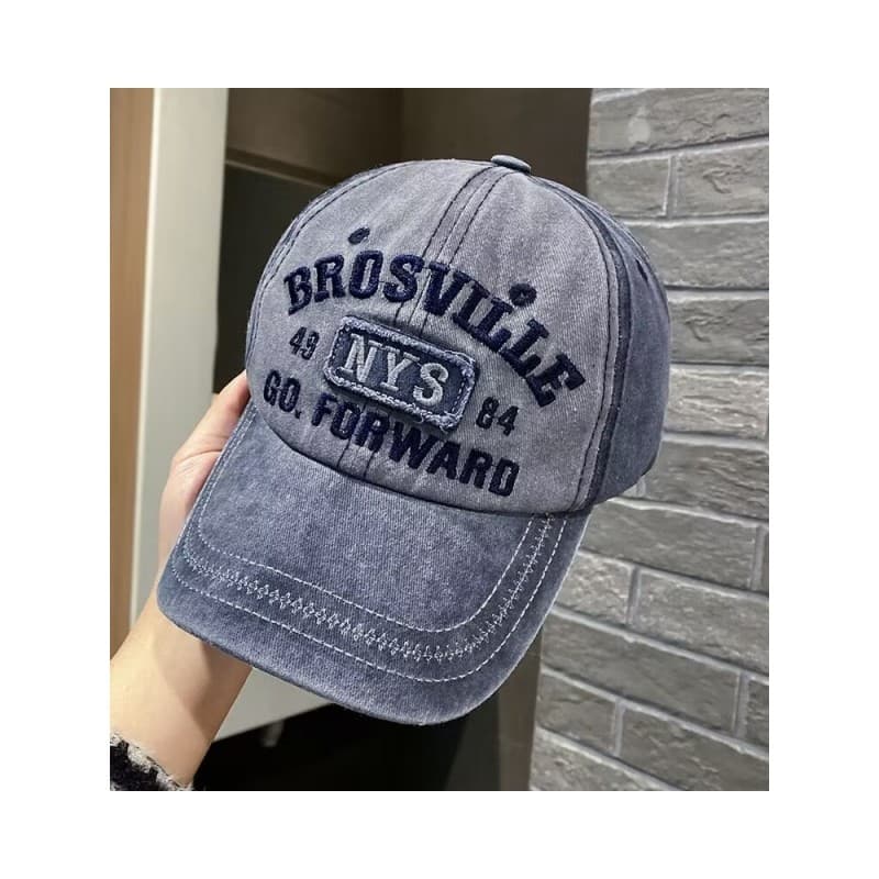 Novo estilo chapéu de Cowboy chapéu masculino lavado angustiado bordado língua pico moda ao ar livre único boné esportiv