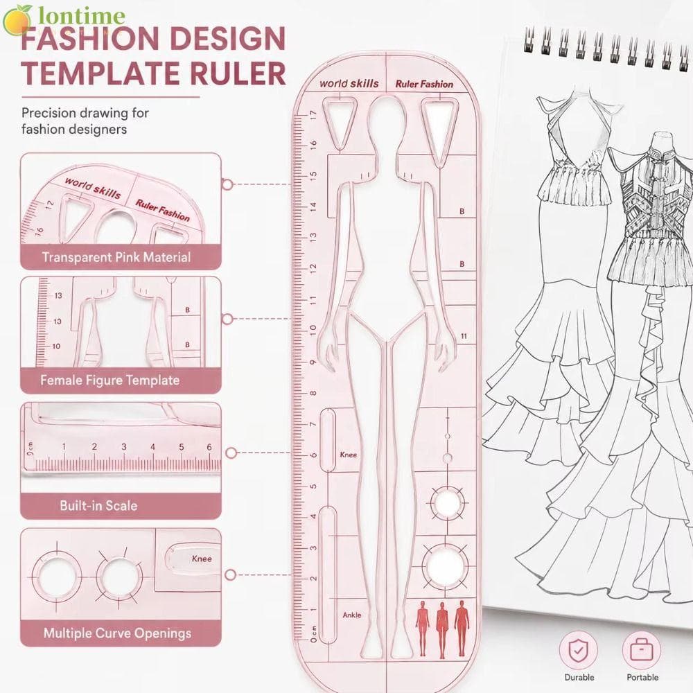 Modelo De Desenho De Vestuário , Régua De Figura De Plástico Em Escala De Design De Roupas De Poses Dinâmicas