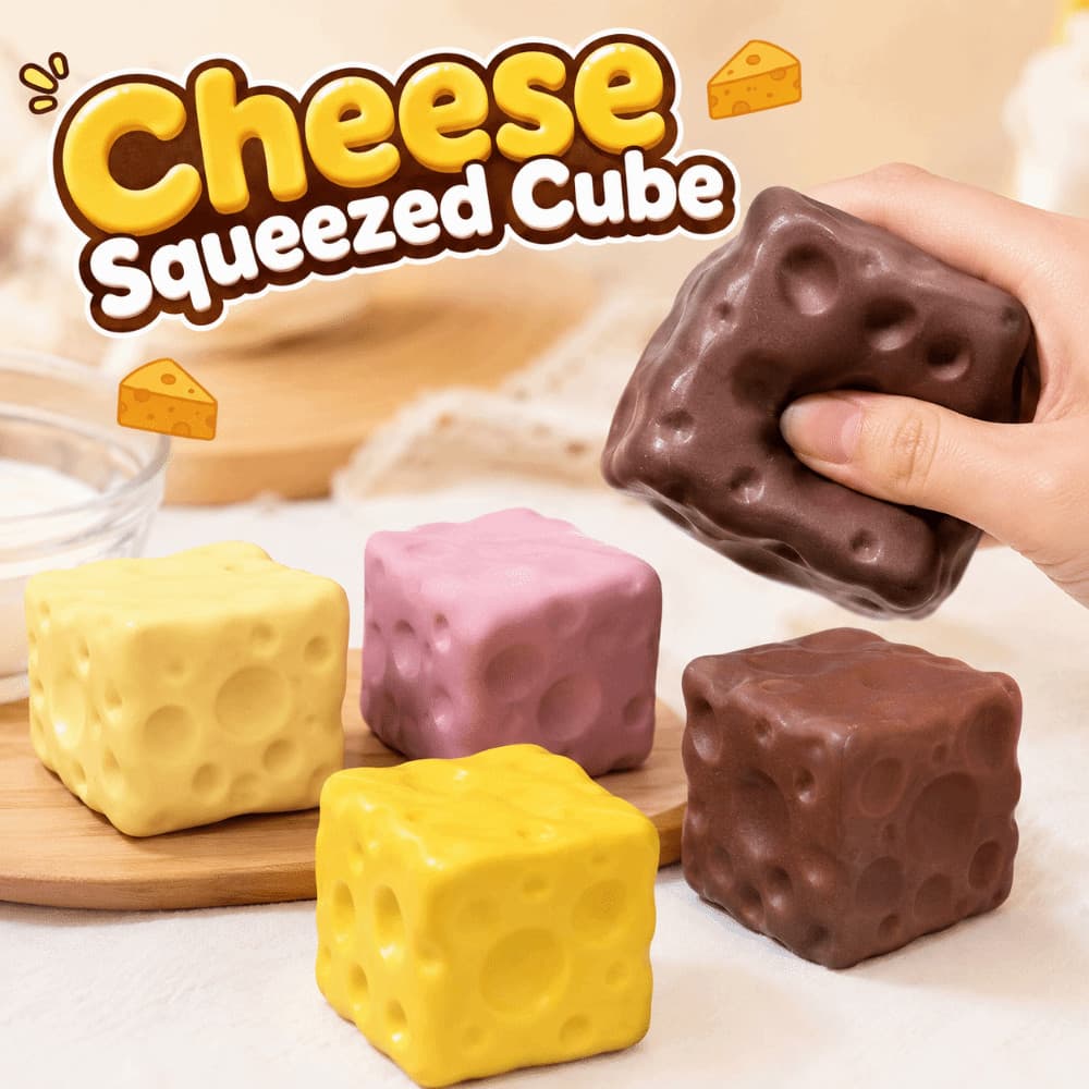 Cubo Espremido De Queijo SOLDOI , Brinquedo Mole Super Macio De 6 Cm Elástico De Recuperação Lenta Para Alívio De Ansied