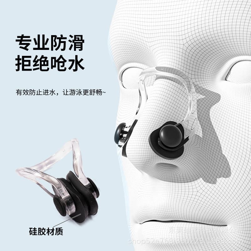 Conjunto de protetor nasal e protetores auriculares para natação de adultos, protetores auriculares e protetor nasal de