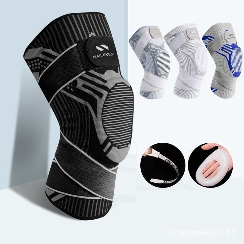 1Pc Joelheiras De Silicone Compressão Basquetebol Protetor De Manga Para Alívio Da Artrite Suporte De Menisco