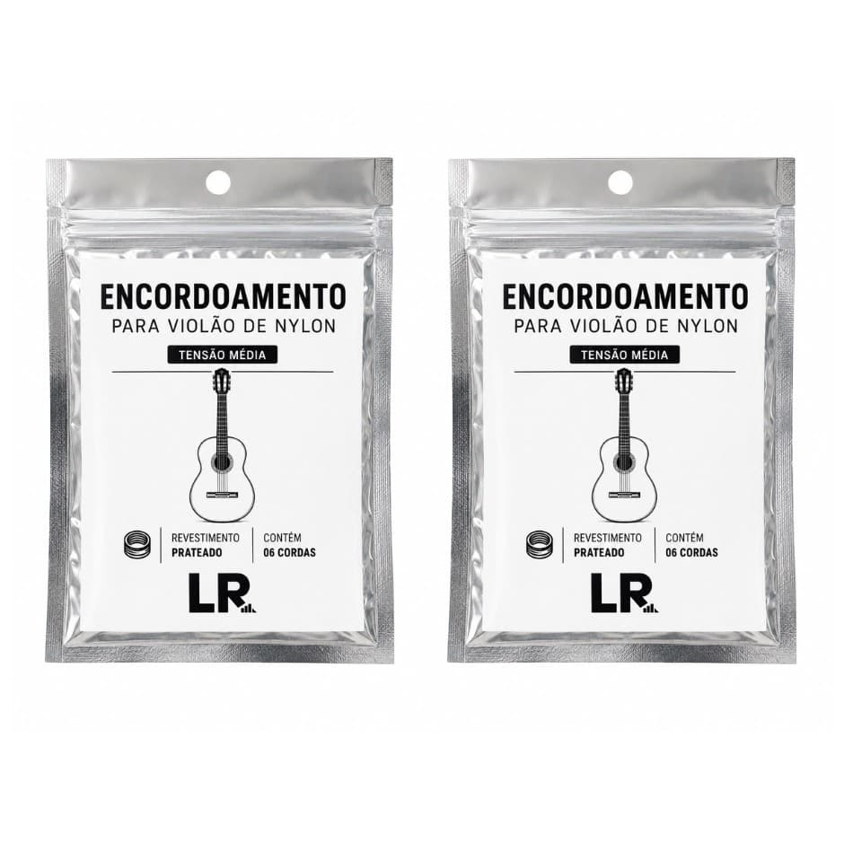 Kit 2 Encordoamentos para Violão Nylon Tensão Média LR