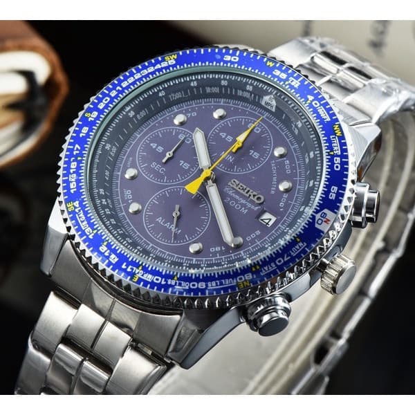Relógio Impermeável Multifuncional Masculino De Quartzo Automático Seiko Do Japão