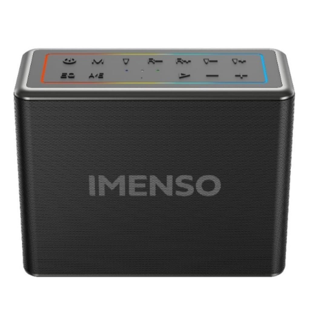 Caixa De Som Sem Fio 120W Vem 2 Microfones e Alça Portátil de Karaokê IPX5 Resistente a agua Imenso IMS-X32