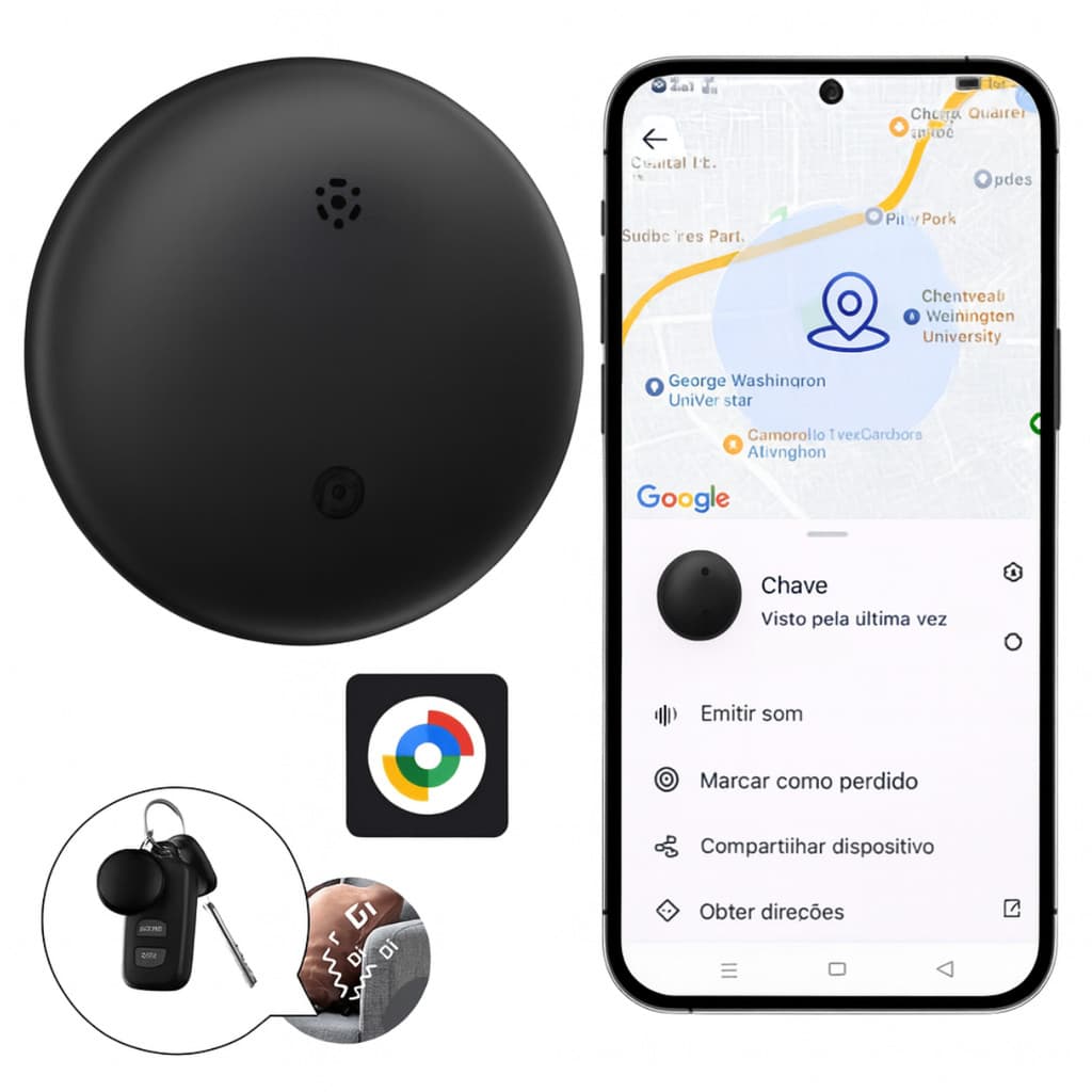 Localizador Rastreador Inteligente GPS À Prova D’Água Global Smart TAG Find My Device Bluetooth Android