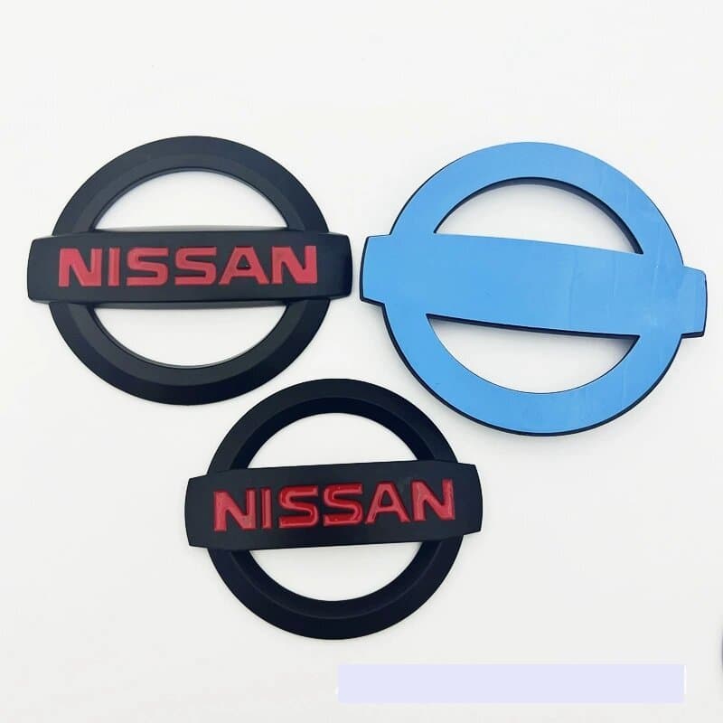 Para Logotipo NISSAN Emblema Da Grade Dianteira Preto Vermelho Ou Do Porta-Malas Traseiro TEANA X-TRAIL SUNNY QASHQAI BL