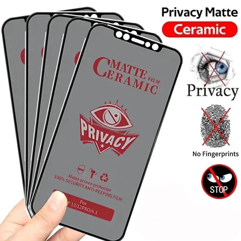 Película Cerâmica FOSCA PRIVACIDADE IPHONE 13MINI/13/13PRO/13PROMAX/14/14PRO/14PLUS/14PROMAX/15/15PRO/15PLUS15PROMAX