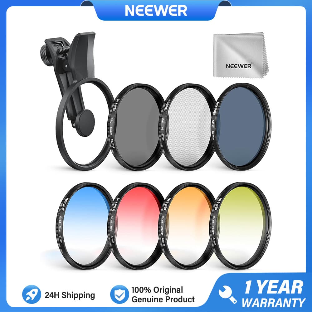 Conjunto De Filtros NEEWER FL-P11 67 Mm Com 7 Pacotes Compatível Android