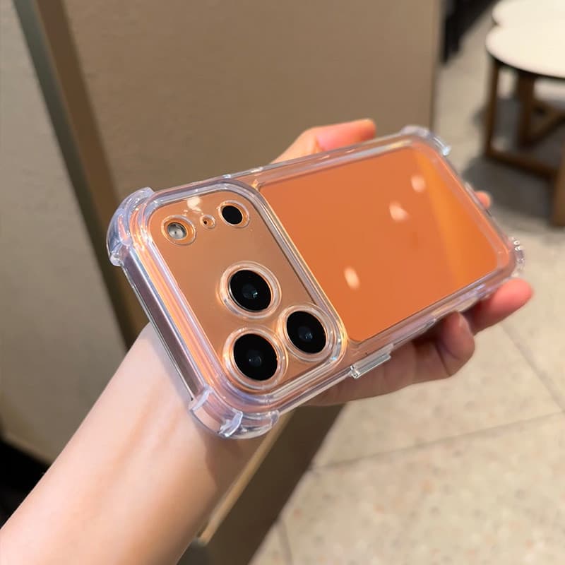 Luxo Airbag À Prova De Choque Transparente Caso De Telefone Para iPhone 11 12 13 14 15 16 17 Pro Max Plus Ar Claro Pára-