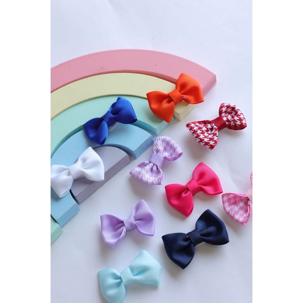 Kit 10 Mini Laço Com Fecho velcro Para Bebe Menina Baby /recém nascido