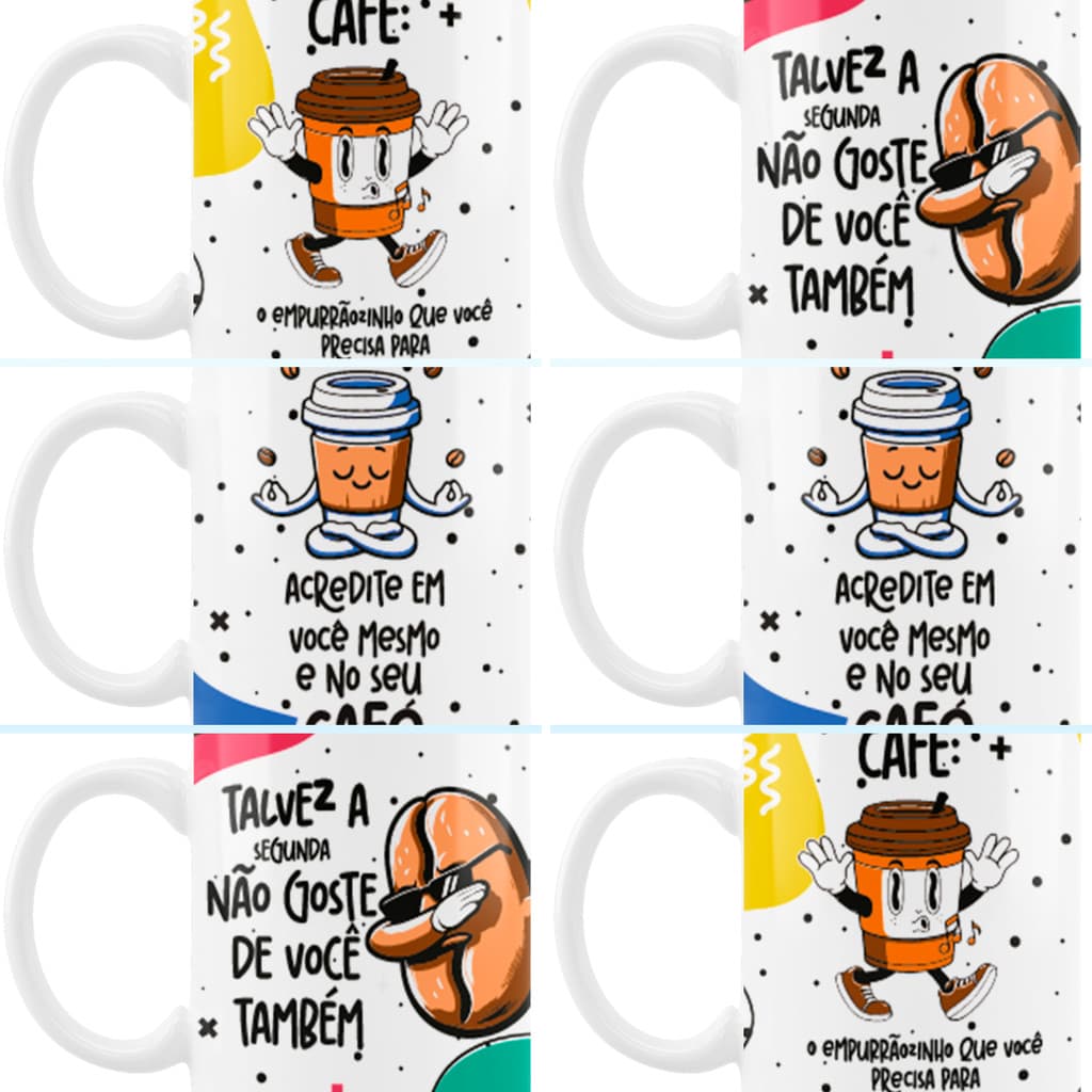 Caneca Personalizada Porcelana 300ml com Frases Engraçadas – Café, Meme e Humor | Glassral