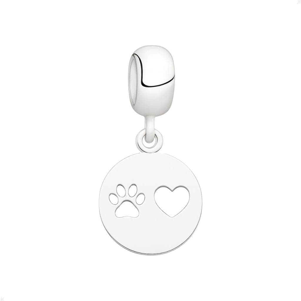 Berloque Pingente Prata 925 Patinha Coração Design Elegante