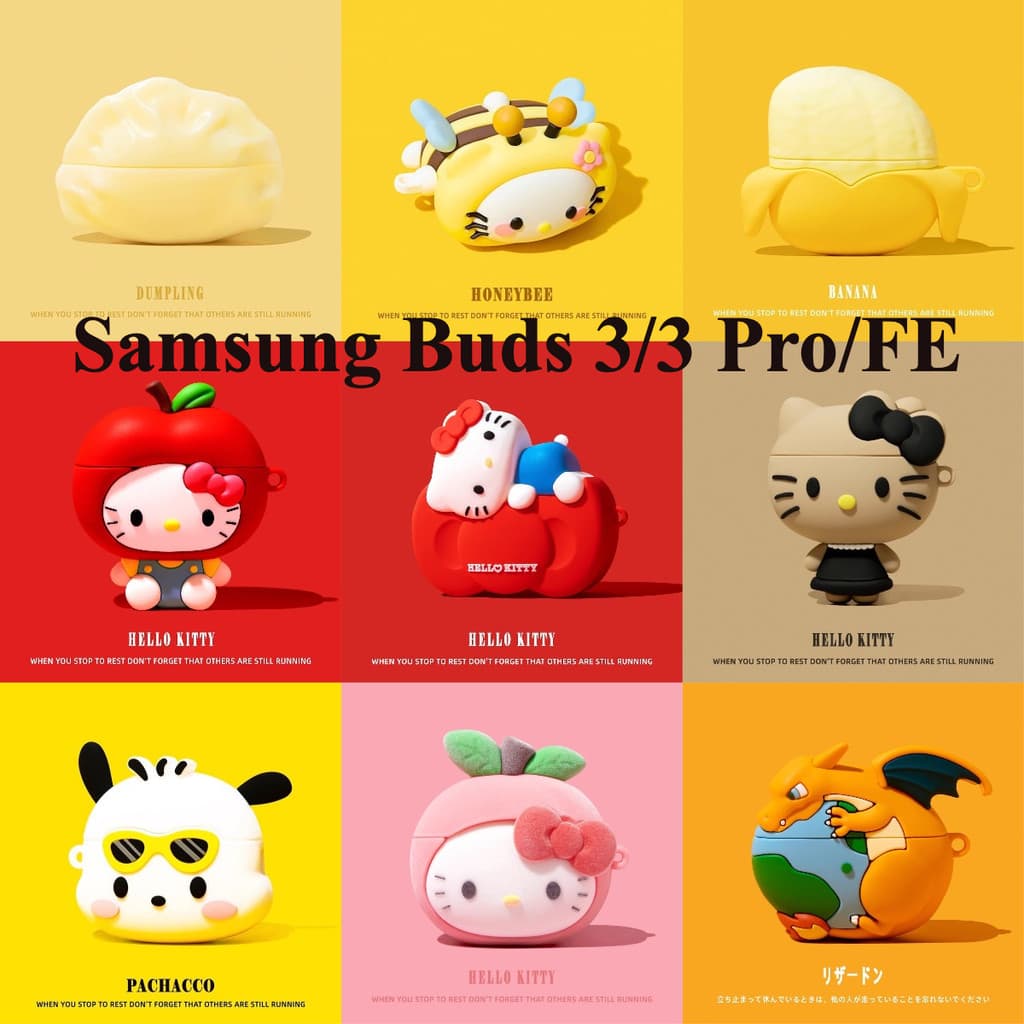 Para Galaxy Samsung buds3pro Capa Protetora buds3 FE bluetooth Fone De Ouvido Caso silicone Macio bus3pro HelloKitty