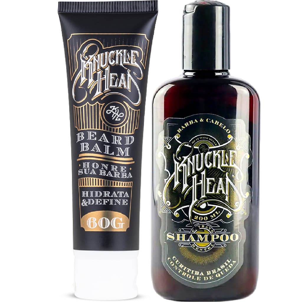Kit KNUCKLEHEAD Balm Para Barba Hidrata E Perfuma + Shampoo Cabelo E Barba