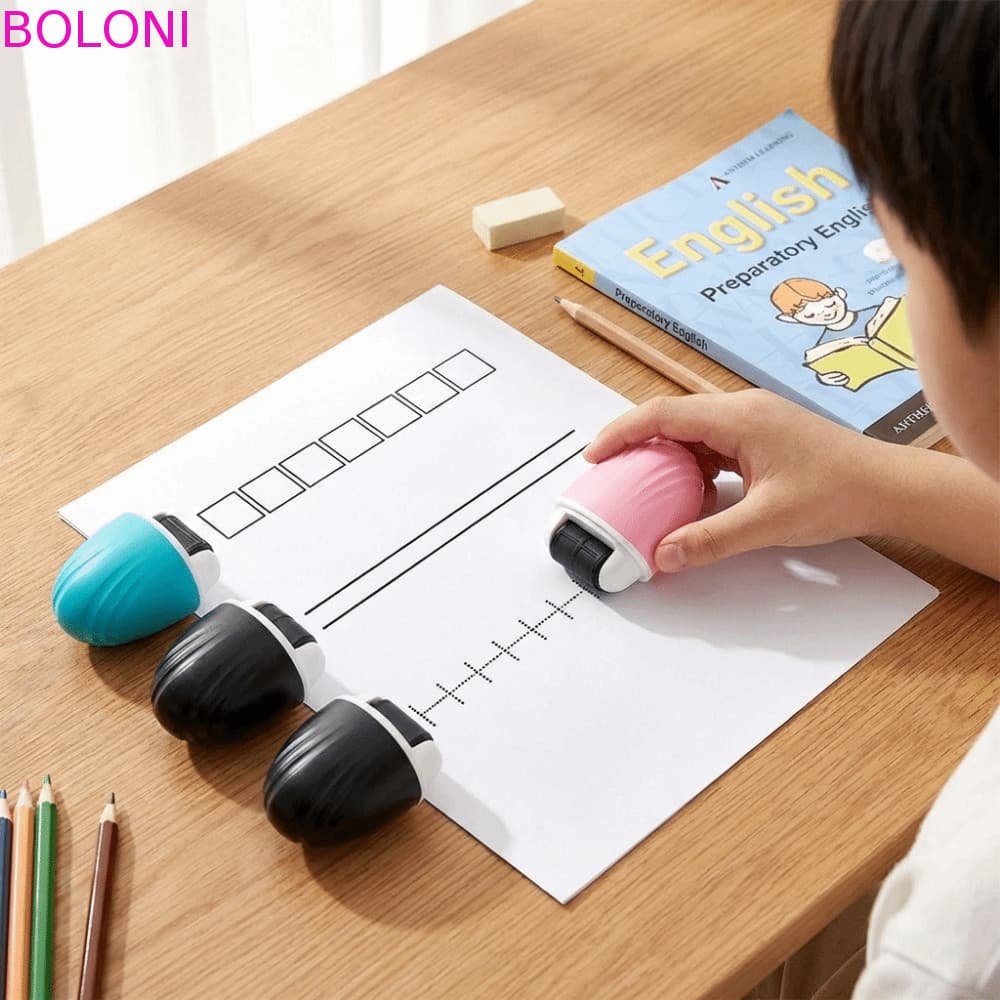 Carimbo De Rolo BOLONI , Selo De Ensino De Equação Igual De Grade De Linha Dupla , Ferramenta De Correção De Matemática