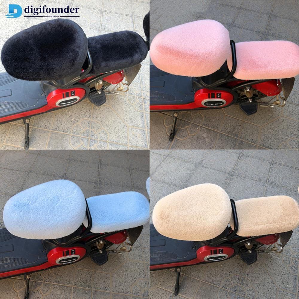 DIGIFOUNDER Selim Bicicleta Elétrica Almofada Macia de Pelúcia Almofada de Ciclismo Xadrez L2O8 S7LN