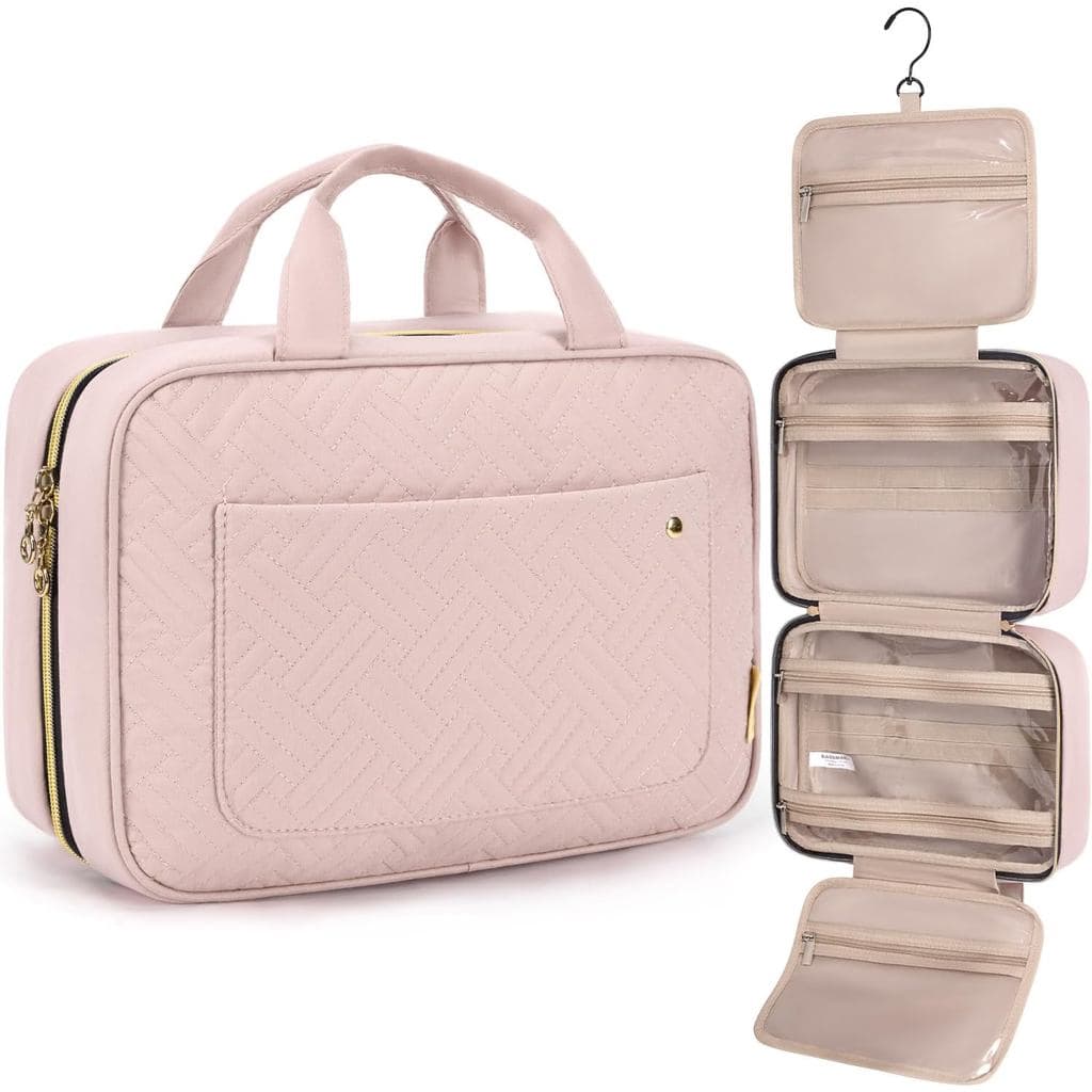 BAGSMART Bolsa de Higiene Pessoal Suspensa para Viagem, Grande Capacidade, Bolsa de Maquiagem Feminina, Acessórios de Vi
