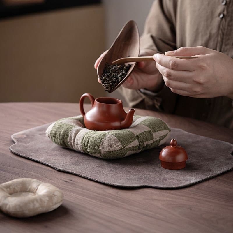 Grosso estilo japonês Ramie Placemat toalha de chá cerimônia de chá copo pano de limpeza guardanapo quadrado comida foto