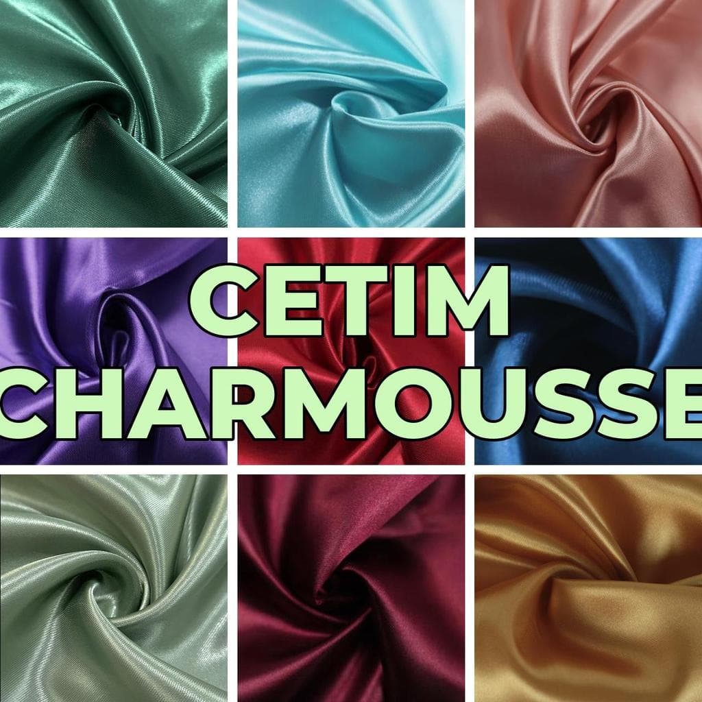 Tecido Cetim Charmousse 5 Metros Liso 145cm Largura Alta Qualidade