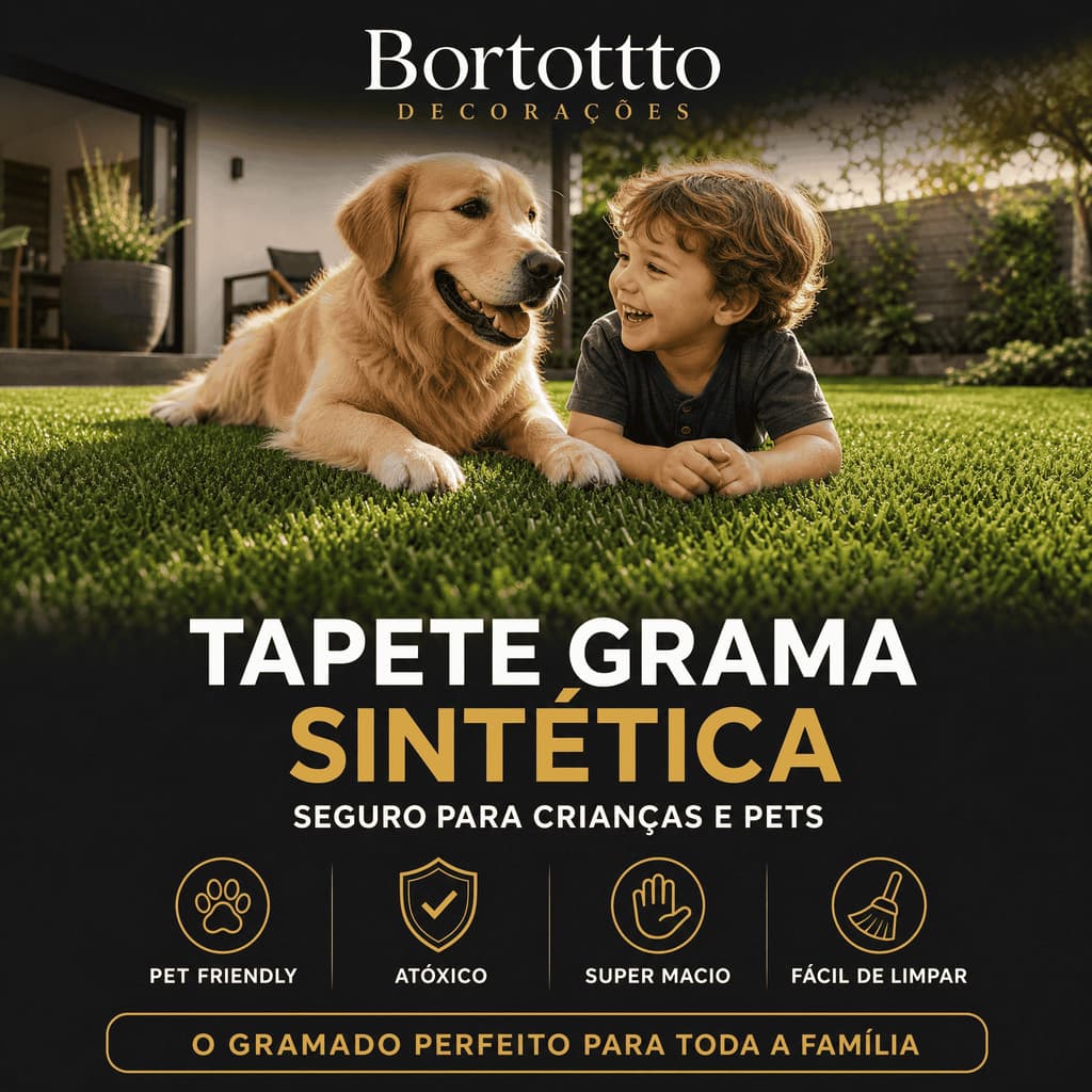 Tapete Grama Sintética 2m Largura Corte Personalizado Verde