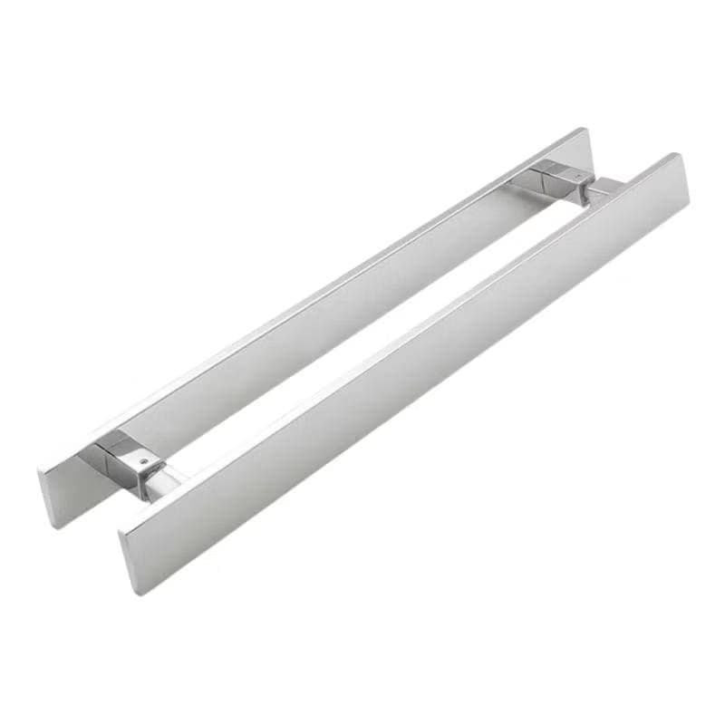 Puxador H Barra Chata 45cm Aço Inox 304 Porta Pivotante Polido