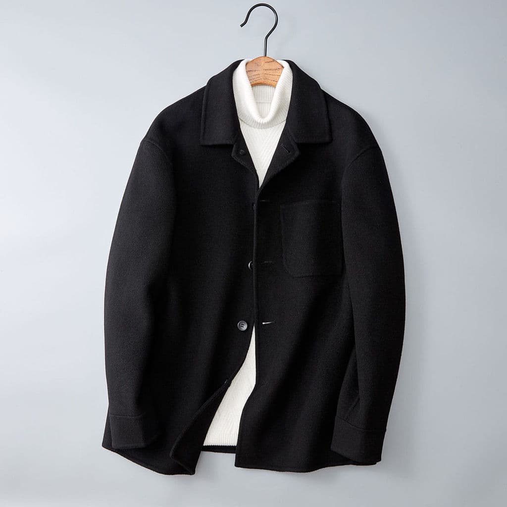 Blazer de lã dupla face masculino outono inverno novo estilo lapela Casual All-Match engrossado casaco blazer quente
