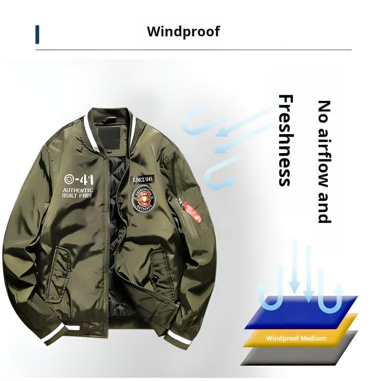 Jaqueta masculina nova, acolchoada, para outono e inverno, estilo piloto, modelo MA1, ideal para beisebol.