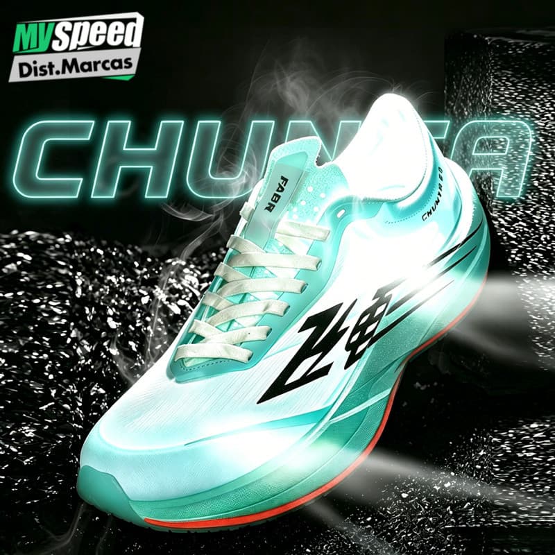 CHUNTA 6.0 Tênis Corrida Placa Carbono Unissex Maratona Amortecimento Anti-Impacto Leve Respirável Masculino Tênis 43