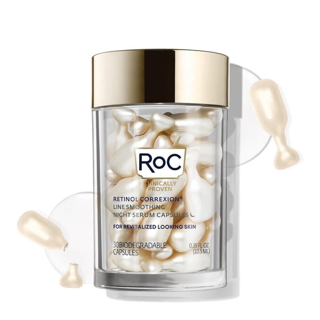 Sérum Noturno Anti-Rugas com Retinol RoCR, Sérum de Retinol para o Rosto, Usado para Cuidados Diários com Linhas Finas e
