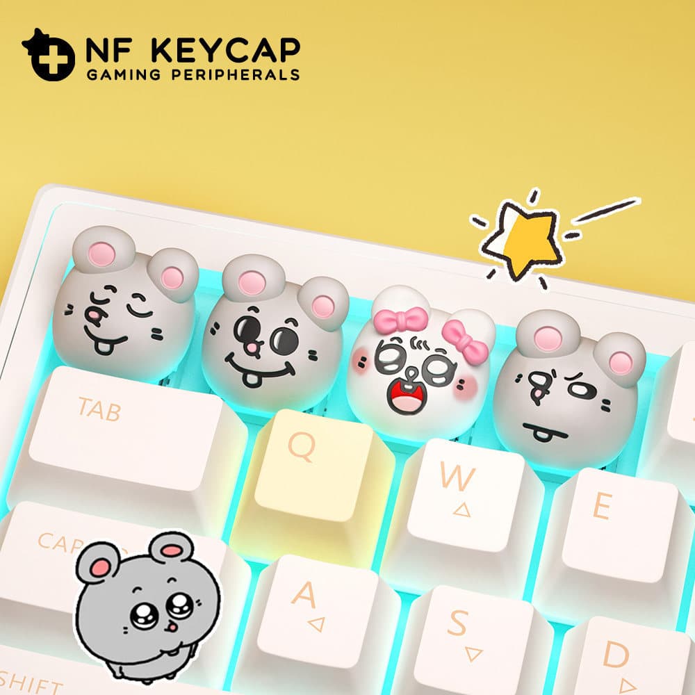Rato e Meiji Criativo Teclado Mecânico de Resina de Quatro Links Personalização de Keycap Personalizada