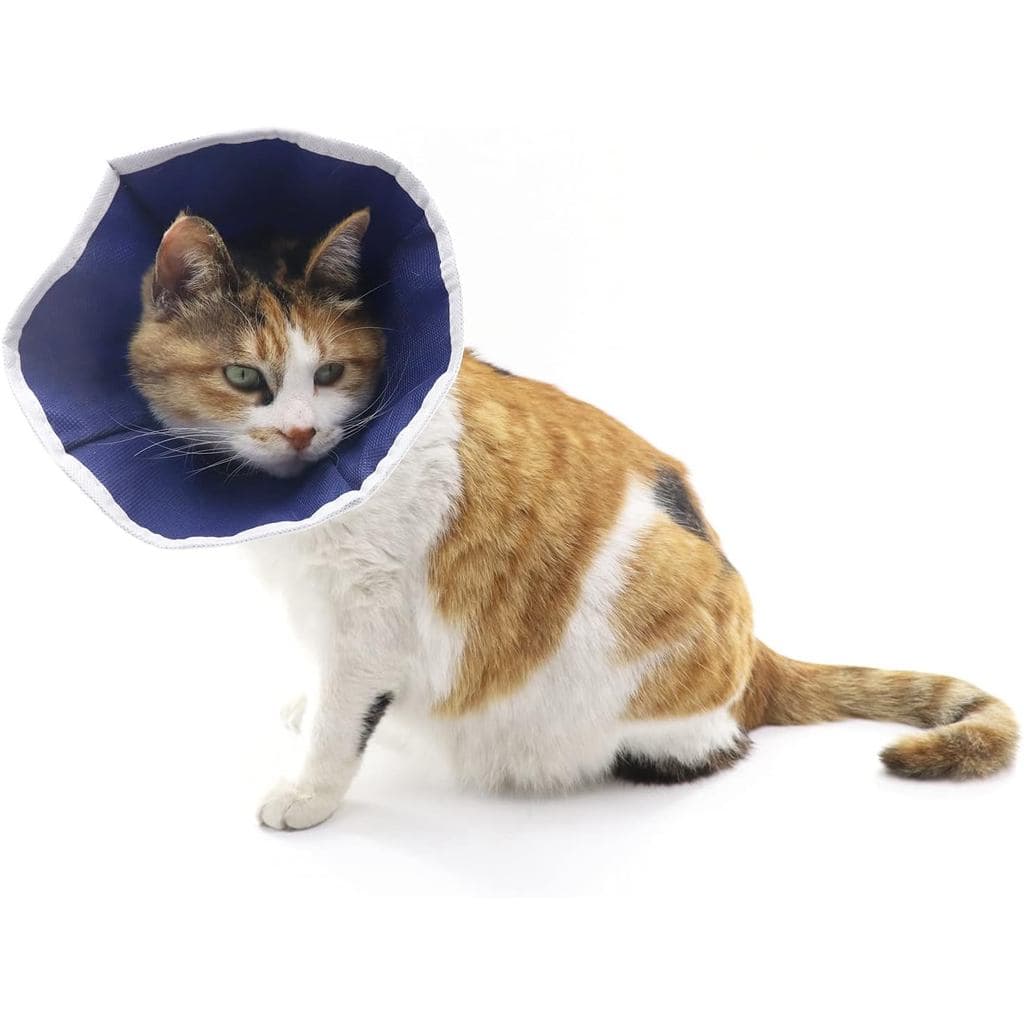 Coleira de Recuperação Macia para Gatos, Colar Elizabetano de Tecido Não Tecido com Alças - Protetora para Cicatrização