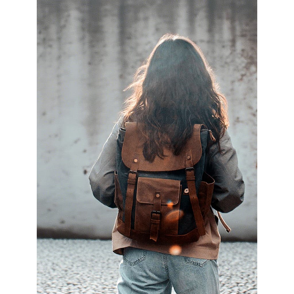 Retro Casual mochila Street Wear viagem mochila de lona ao ar livre grande capacidade computador saco montanhismo