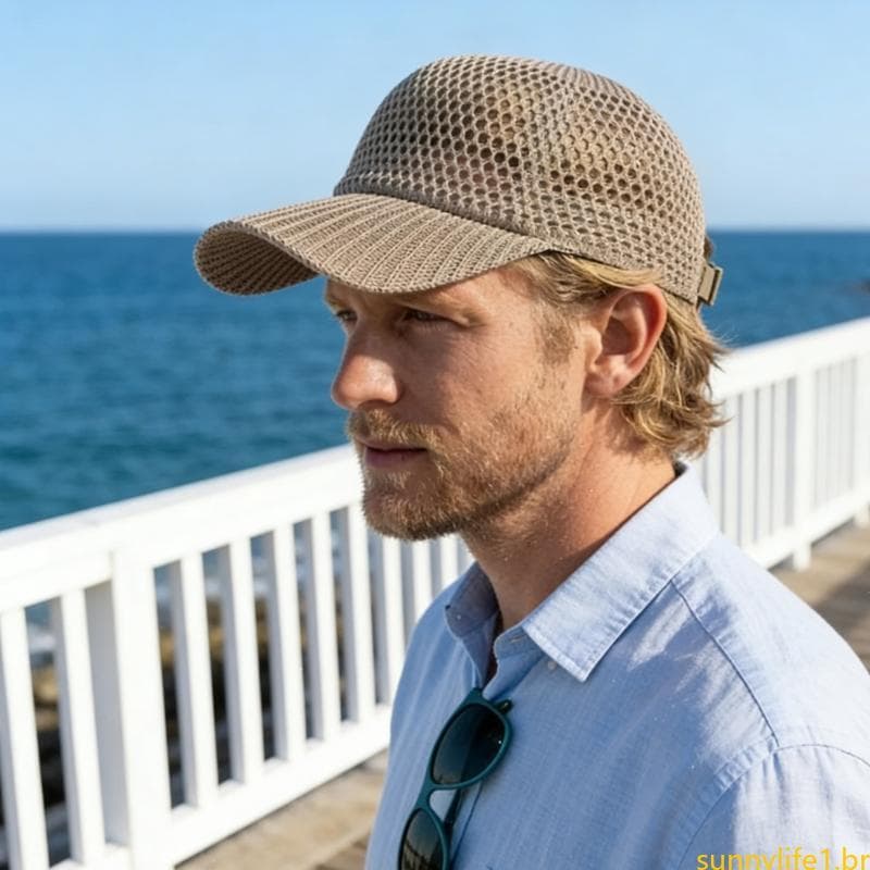 Sun Chapéu Crochê Ajuste Ajustável Malha Para Homens E