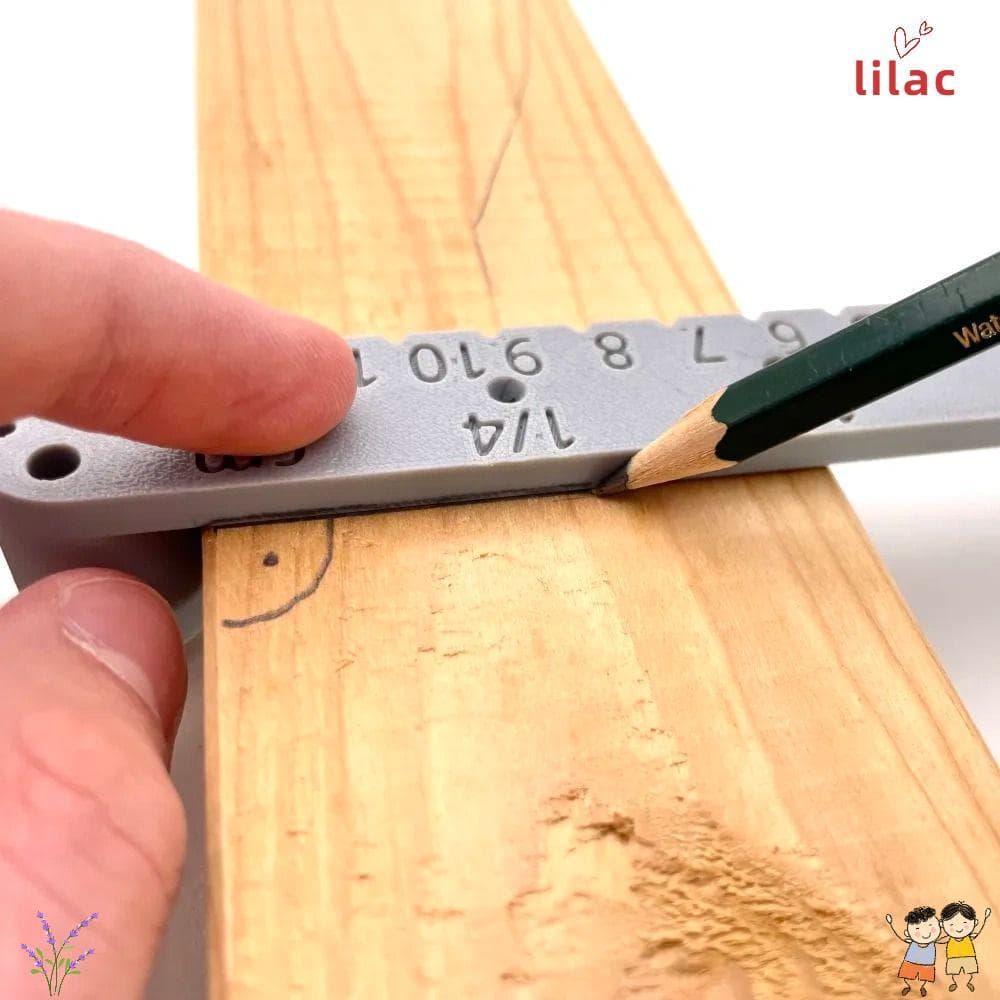 Régua De Posicionamento Central LILAC , Localizador De Centro Multifuncional Para Carpintaria De Bits De 4-8 Mm , Precis
