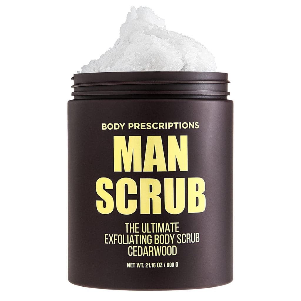 Body Prescriptions Esfoliante Corporal Masculino – Sabonete de Limpeza Profunda em Pote com Tampa de Rosca, Para Todos o
