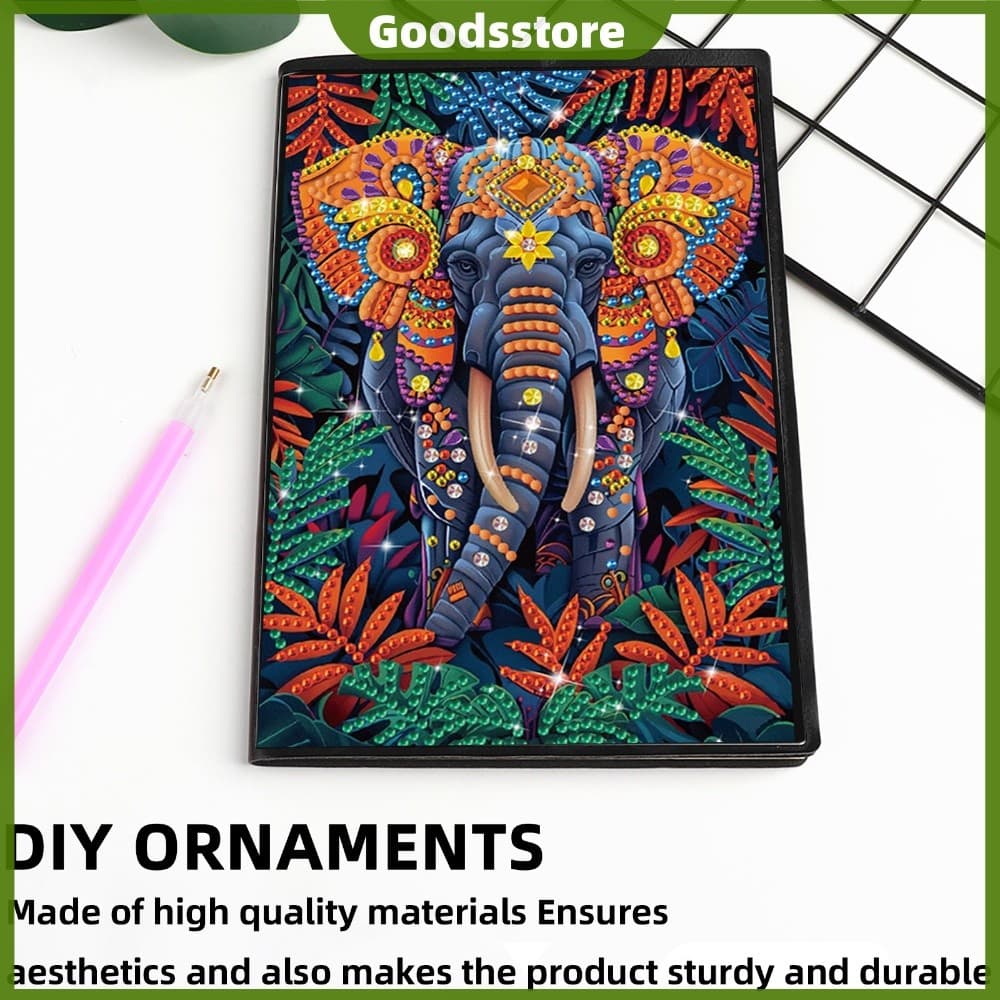 [Novo] DIY 50 Páginas A5 PU Diamante Pintura Caderno Sem Linhas Em Formato Especial