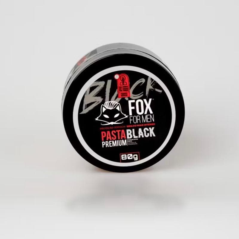 Pomada Modeladora Black Premium 80g Fixação Forte - Efeito natural e brilho intenso