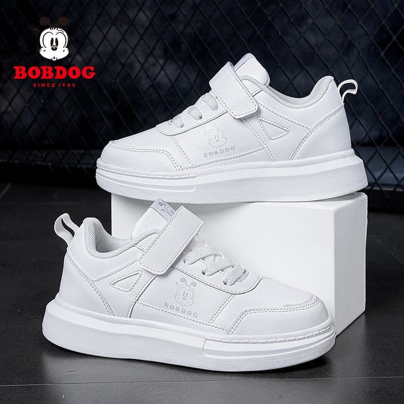 Bobo sapatos infantis sapatos esportivos brancos para meninos sapatos brancos respiráveis estudantes da escola primária