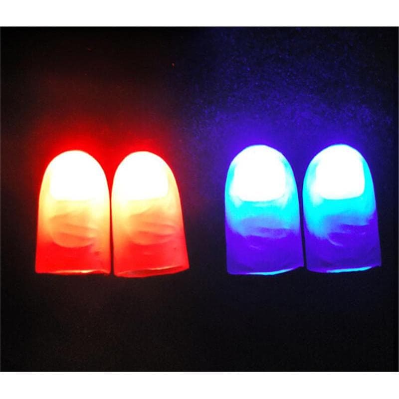 2 Pçs Magia Tri Adereços Novidade LED Luz Piscando Dedos Crianças Brilho Brinquedos Presentes