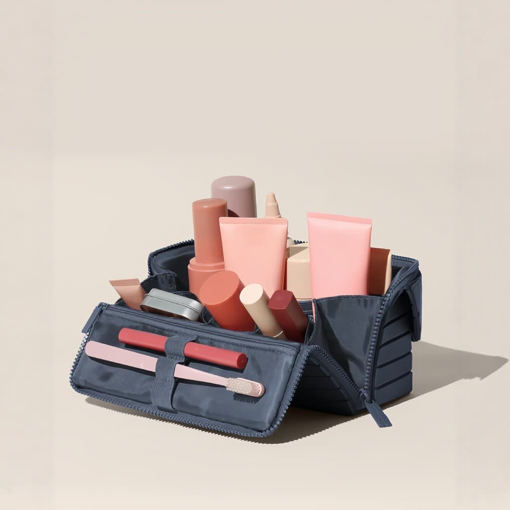 Necessaire Feminina Maleta Maquiagem Rígida Protetora Dobrável Impermeável Organizadora Viagem 2026