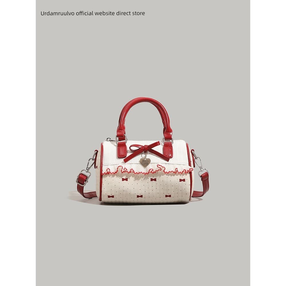 bolsa transversal feminino bolsa feminina U & R Bow Boston Bolsa Feminina 2026 Novo Estilo Moda Verão All-Match Bolsa Om